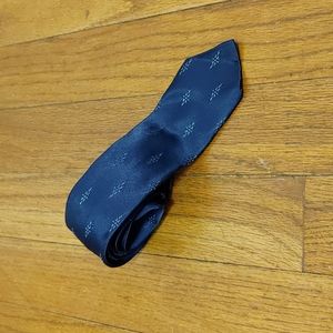Vintage navy blue skinny tie